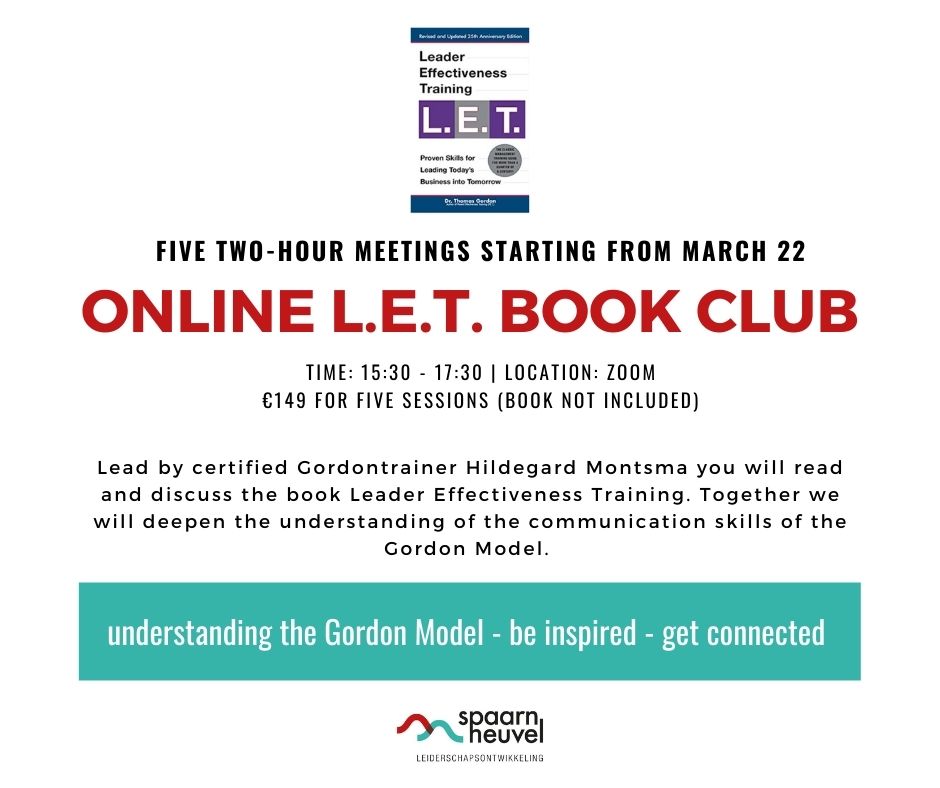Thank you L.E.T. Book Club - deepen your understanding of the Gordon Model